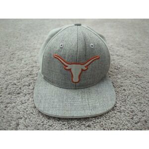 Texas Longhorns Hat Cap Mens‎ OSFA Longhorn Headwear Snapback Gray